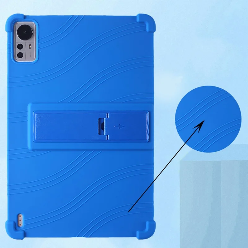 For Xiaomi Pad 5 Pro 12.4 (2022) Protective Cover, Shockproof Silicone Tablet Case with PC Kickstand - Orange