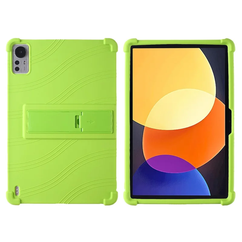 Per Xiaomi Pad 5 Pro 12.4 (2022) Custodia Protettiva, Cover Tablet Silicone Antiurto con Supporto PC - Verde