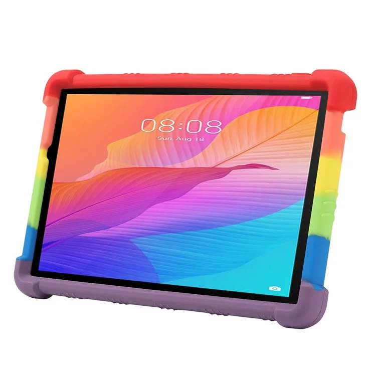 Protective Cover for Huawei MatePad T8 8-inch 2020 (KOB2-L09 / W09), Soft Silicone Tablet Case with PC Kickstand - Black
