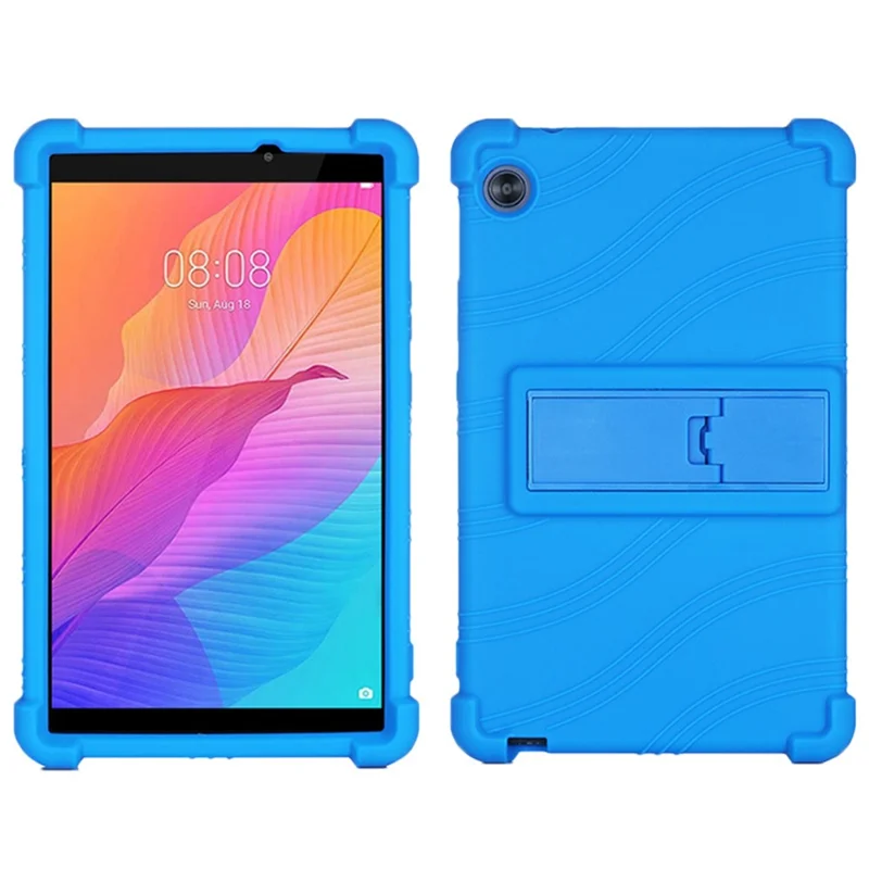 Protective Cover for Huawei MatePad T8 8-inch 2020 (KOB2-L09 / W09), Soft Silicone Tablet Case with PC Kickstand - Dark Blue