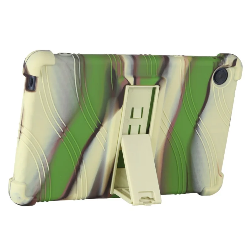 Protective Cover for Huawei MatePad T8 8-inch 2020 (KOB2-L09 / W09), Soft Silicone Tablet Case with PC Kickstand - Camouflage