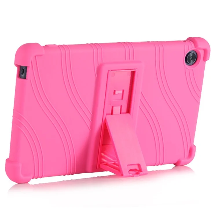 Capa Protetora para Huawei MatePad T8 8 polegadas 2020 (KOB2-L09 / W09), Caixa de Tablet de Silicone Macio com Suporte para PC - Rosa