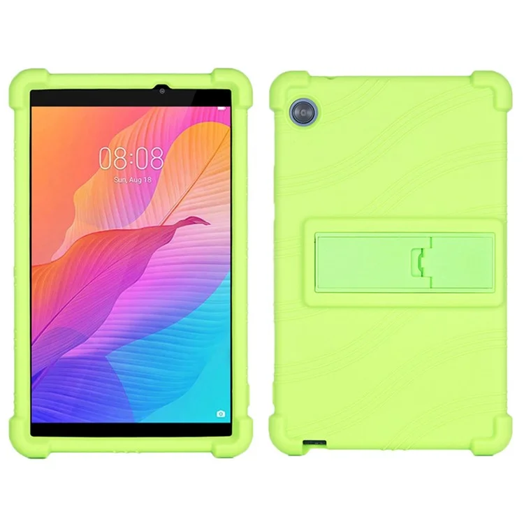 Protective Cover for Huawei MatePad T8 8-inch 2020 (KOB2-L09 / W09), Soft Silicone Tablet Case with PC Kickstand - Green