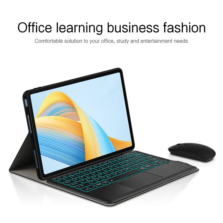 For Honor Pad V8 Pro Backlight Touchpad Bluetooth-compatible Keyboard with Pen Slot Leather Tablet Case