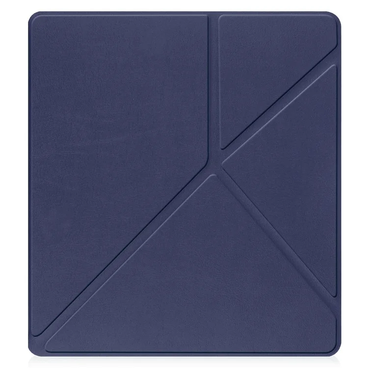 For Amazon Kindle Scribe Origami Stand PU Leather+TPU E-book Reader Case Shockproof E-Reader Cover with Auto Wake / Sleep - Dark Blue