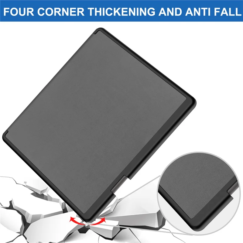 For Amazon Kindle Scribe Origami Stand PU Leather+TPU E-book Reader Case Shockproof E-Reader Cover with Auto Wake / Sleep - Grey