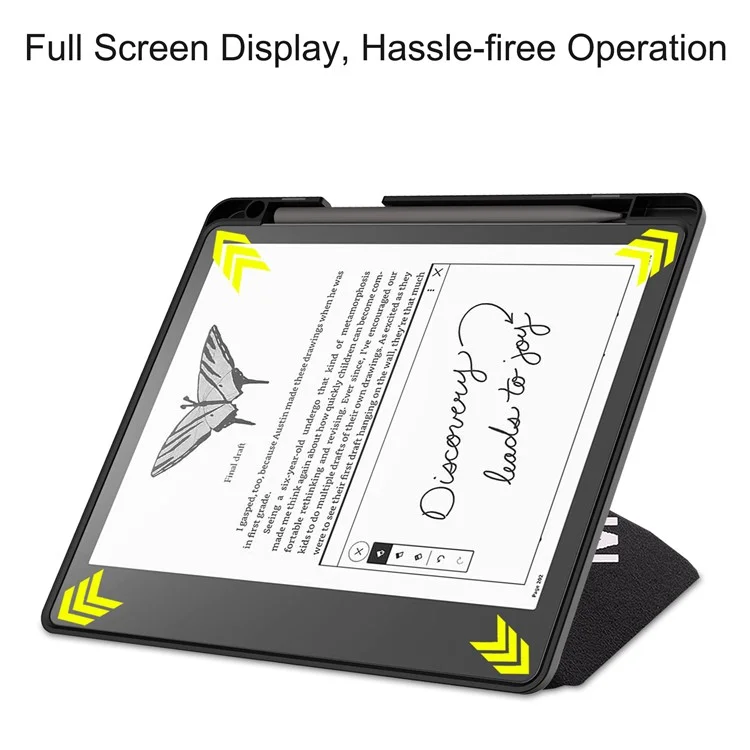 Pour Amazon Kindle Scribe Pattern Printing Design Leather E-Reader Case Origami Stand Cover E-book Reader Shell avec Auto Wake / Sleep - Big Eyes
