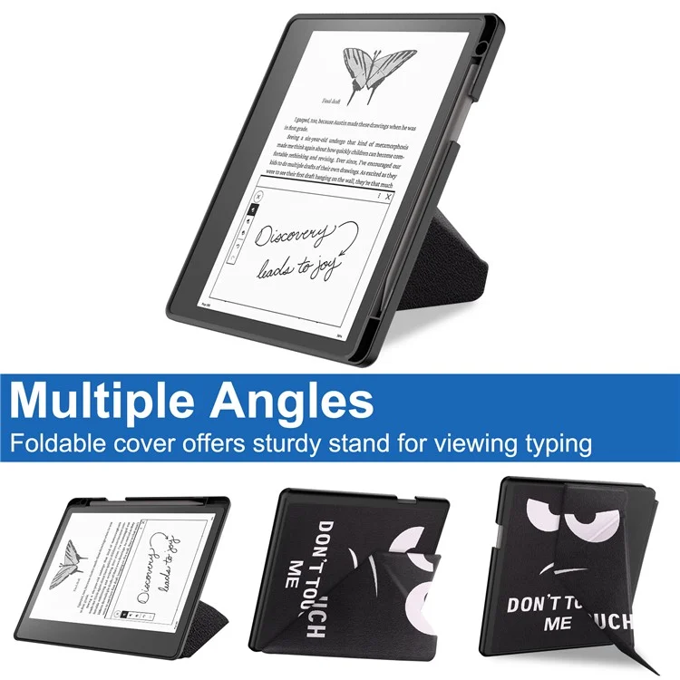 Pour Amazon Kindle Scribe Pattern Printing Design Leather E-Reader Case Origami Stand Cover E-book Reader Shell avec Auto Wake / Sleep - Big Eyes
