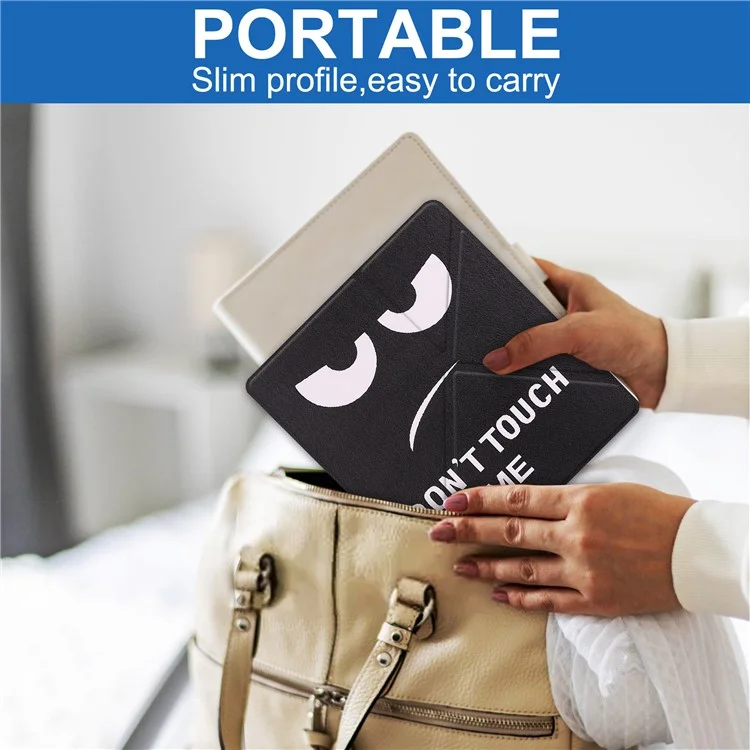 Pour Amazon Kindle Scribe Pattern Printing Design Leather E-Reader Case Origami Stand Cover E-book Reader Shell avec Auto Wake / Sleep - Big Eyes