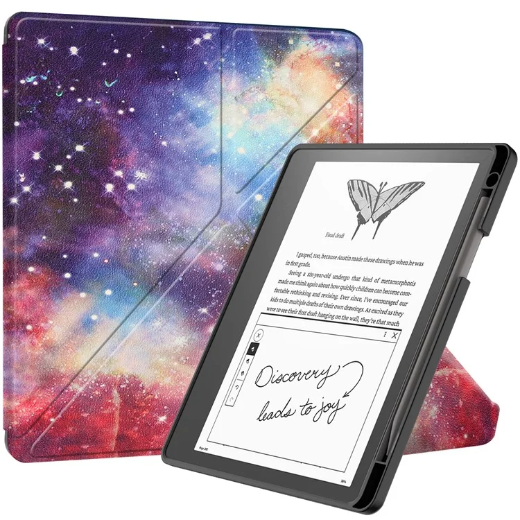 Pour Amazon Kindle Scribe Motif d'impression Conception Cuir Housse de Liseuse Origami Stand Couverture Coque de Liseuse Électronique avec Réveil / Veille Automatique - Ciel Étoilé
