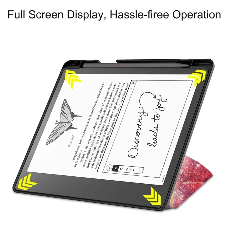 Pour Amazon Kindle Scribe Motif d'impression Conception Cuir Housse de Liseuse Origami Stand Couverture Coque de Liseuse Électronique avec Réveil / Veille Automatique - Ciel Étoilé