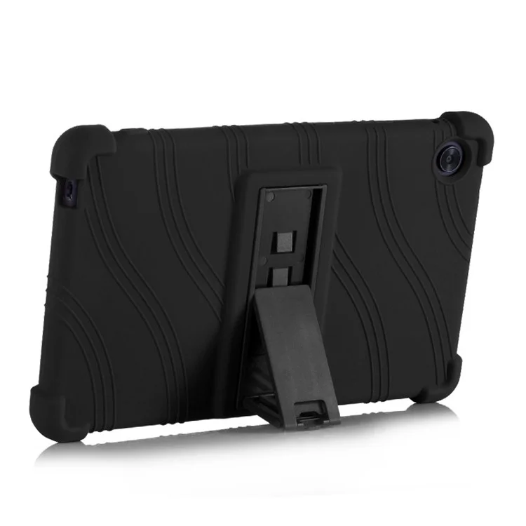 For Honor Tablet X7 Protective Tablet Cover Non-slip Silicone Tablet Case with PC Kickstand - Black