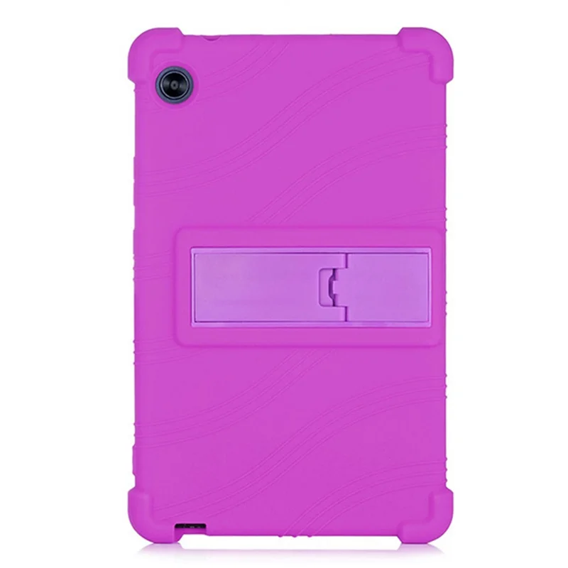 For Honor Tablet X7 Protective Tablet Cover Non-slip Silicone Tablet Case with PC Kickstand - Purple