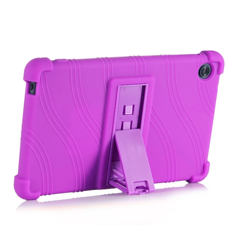 For Honor Tablet X7 Protective Tablet Cover Non-slip Silicone Tablet Case with PC Kickstand - Purple