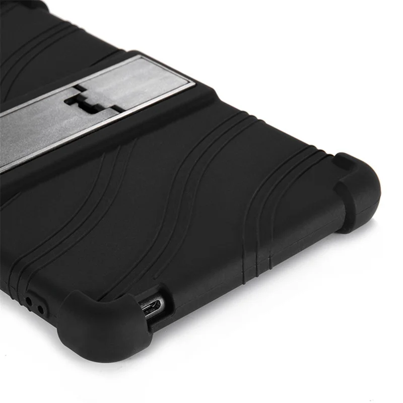 For Honor Tablet X7 Protective Tablet Cover Non-slip Silicone Tablet Case with PC Kickstand - Purple