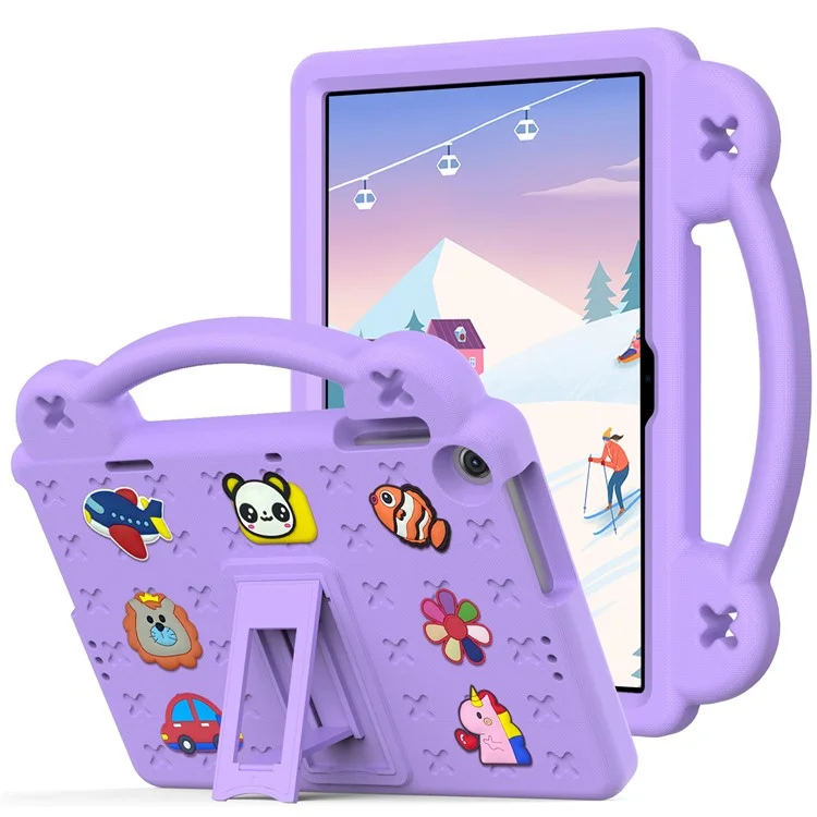 Für Lenovo Tab M10 (Gen 3) stoßfeste EVA-Schutzhülle Tablet-Abdeckung Anti-Kratzer Tablet-Hülle mit Ständer - Lila