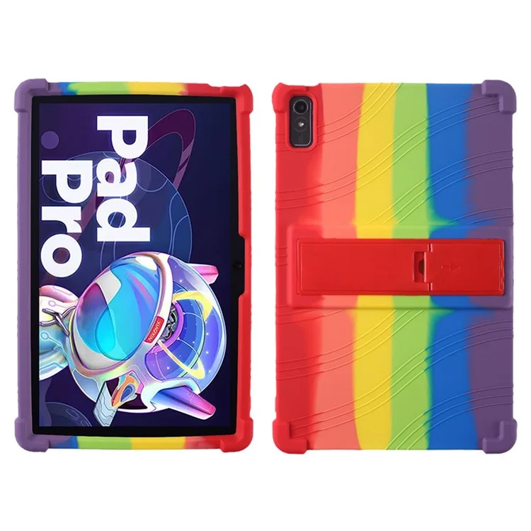 Para Lenovo Pad Pro 2022 TB138FC / TB132FU Capa de Tablet de Silicone Multi-Ângulo Kickstand Protective Cover - Multi-cor