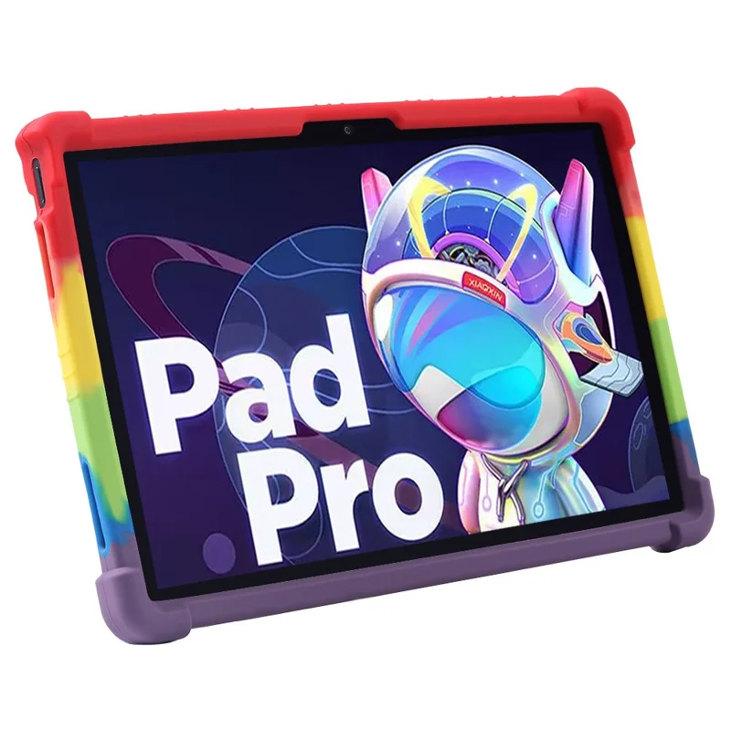 For Lenovo Pad Pro 2022 TB138FC / TB132FU Silicone Tablet Case Multi-Angle Kickstand Protective Cover - Rose