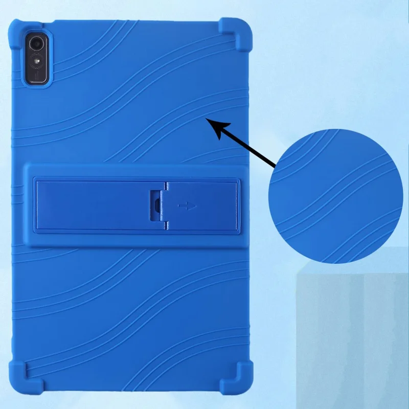 For Lenovo Pad Pro 2022 TB138FC / TB132FU Silicone Tablet Case Multi-Angle Kickstand Protective Cover - Rose