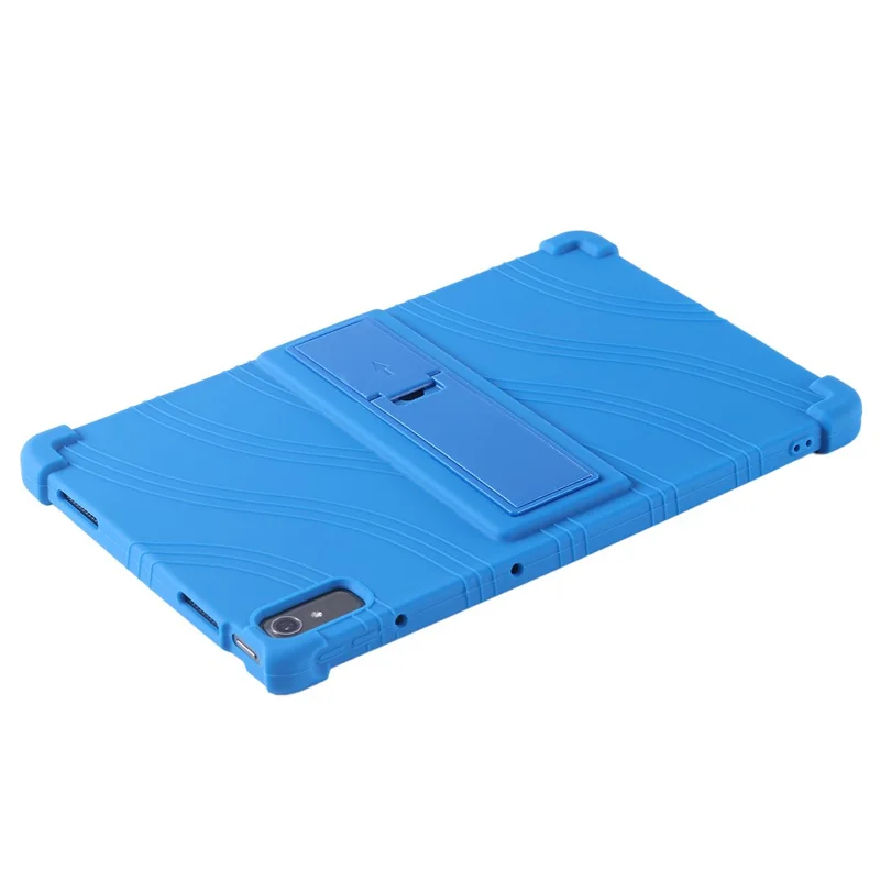 For Lenovo Pad Pro 2022 TB138FC / TB132FU Silicone Tablet Case Multi-Angle Kickstand Protective Cover - Purple