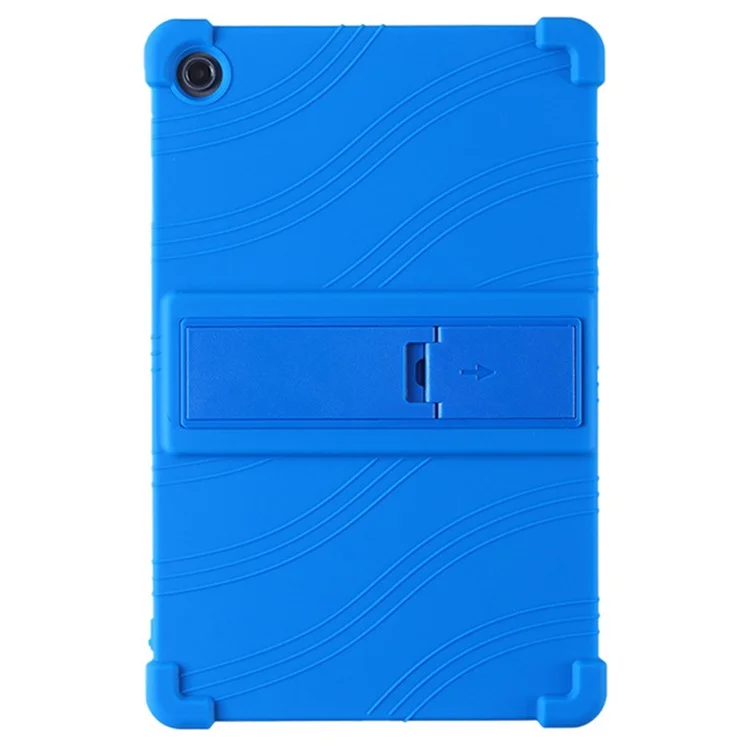 Pour Lenovo K10 Pro TB226XC / TB-223FC Anti-Slip Silicone Tablet Case Kickstand Shockproof Protective Cover - Dark Blue