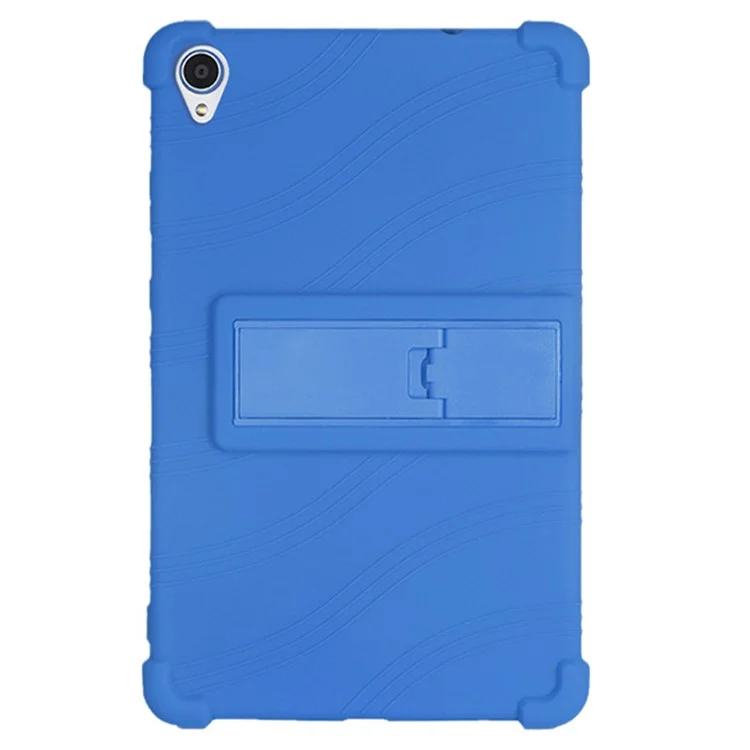 Für Lenovo Tab M8 (FHD) TB-8505 / TB-8705 Kickstand Silicon Tablet Case Anti-rutschkinder Friendly Schockfestes Soft Cover - Dunkelblau