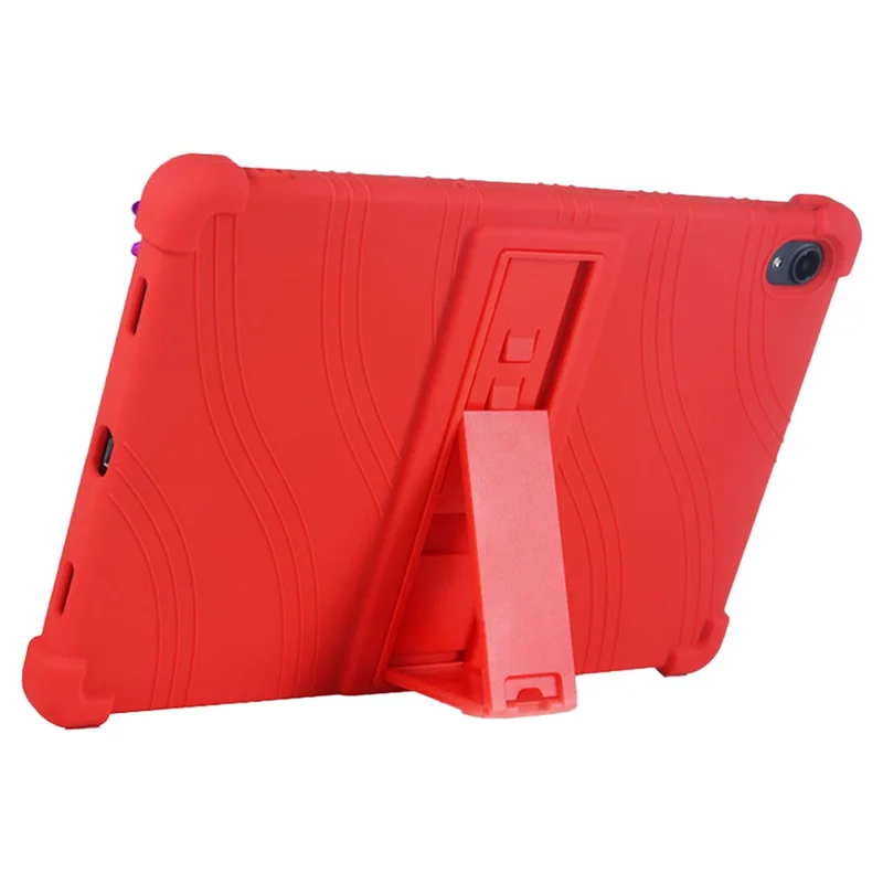 Силиконовый чехол для Lenovo Tab K11 TB-J606N, с подставкой, ударопрочный защитный чехол - красный