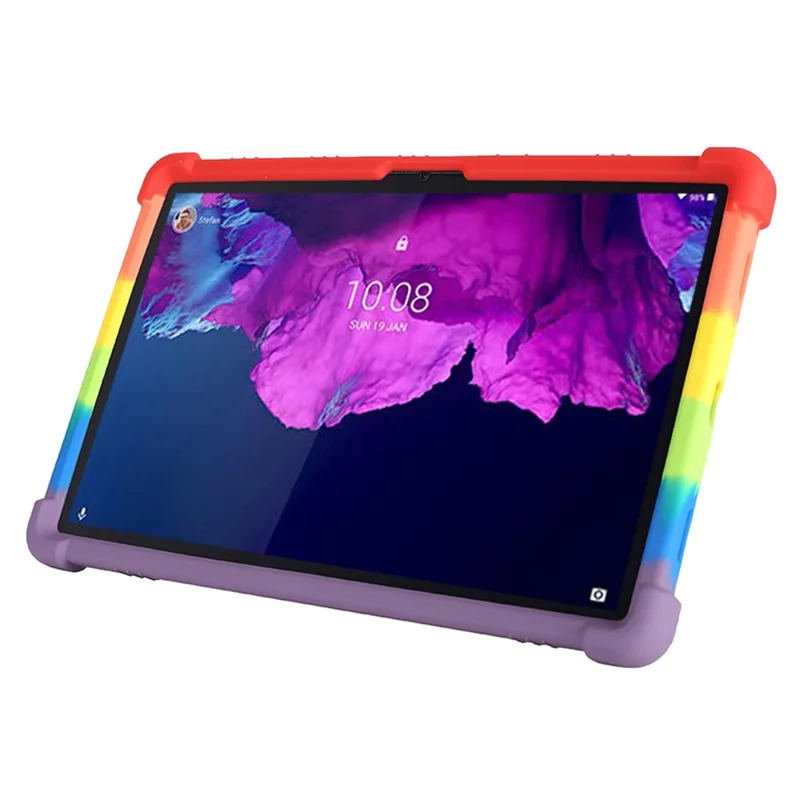Pour Lenovo Tab K11 TB-J606N Étui en silicone pour tablette Support Coque de protection antichoc - Bleu foncé