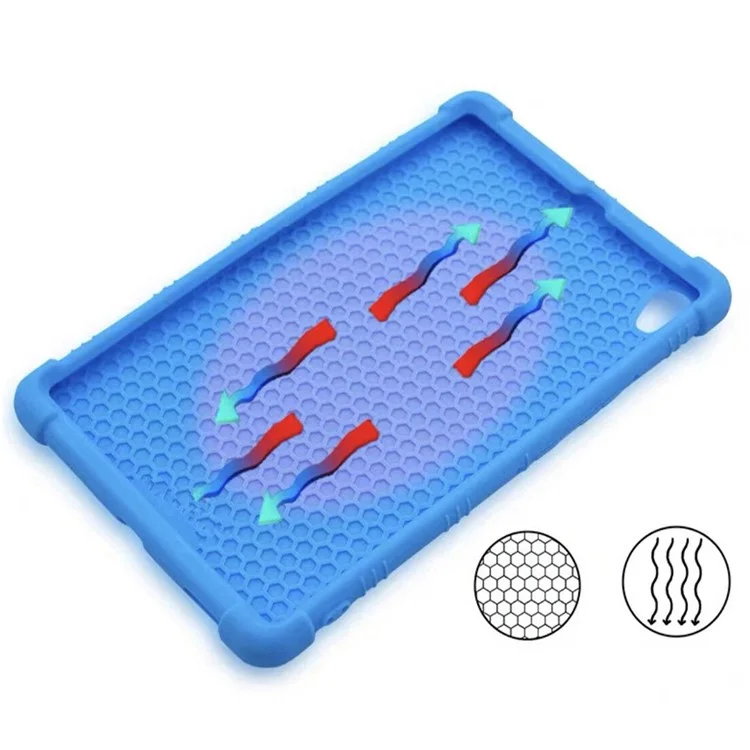For iPad mini (2024) / mini (2021) Kickstand Design Anti-Drop Tablet Case Anti-Scratch Silicone Protective Cover - Sky Blue