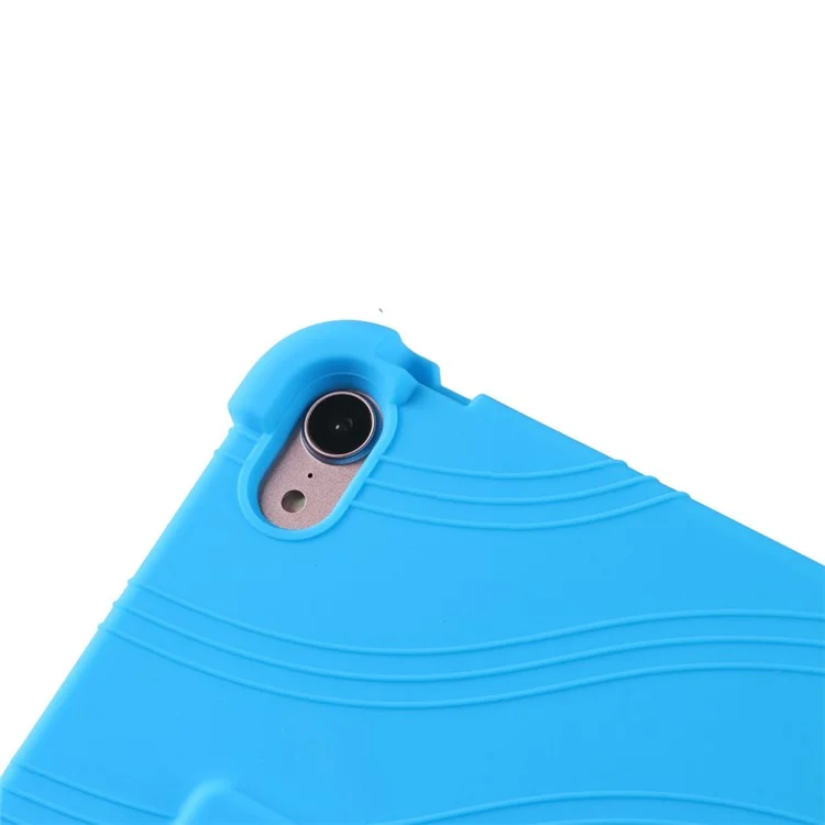 For iPad mini (2024) / mini (2021) Kickstand Design Anti-Drop Tablet Case Anti-Scratch Silicone Protective Cover - Sky Blue