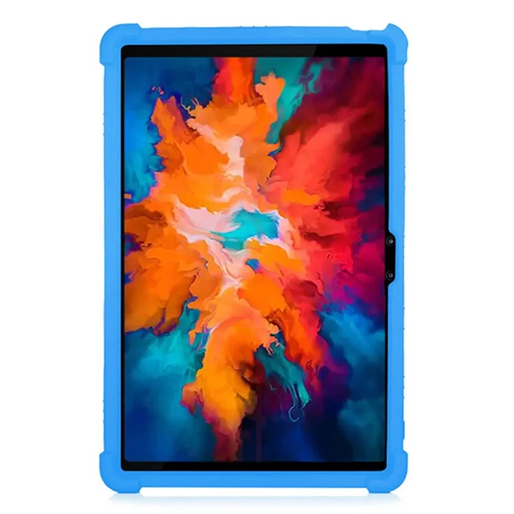 Для Lenovo Tab P11 Pro (2020) TB-J706F Антикулип-силиконовый Защитный Защитный Шок-защитник Таблетки с PC Kickstand - Темно-синий