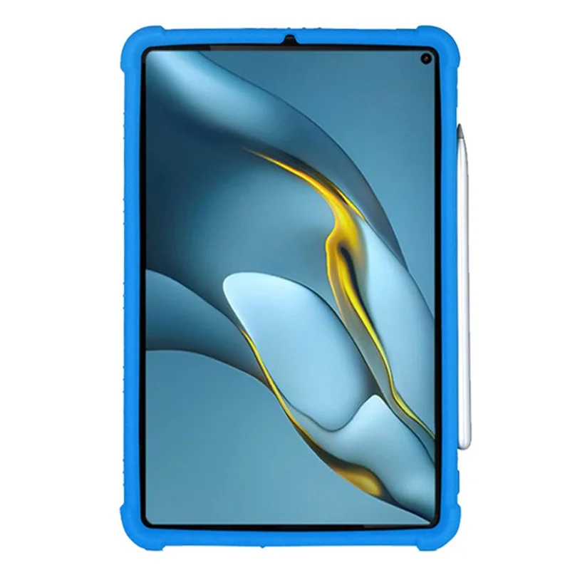 For Huawei MatePad Pro 10.8 (2021) MRR-W19 Shockproof Silicone Tablet Case PC Kickstand Protective Cover - Dark Blue