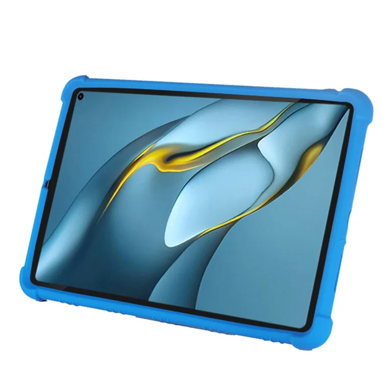 For Huawei MatePad Pro 10.8 (2021) MRR-W19 Shockproof Silicone Tablet Case PC Kickstand Protective Cover - Dark Blue