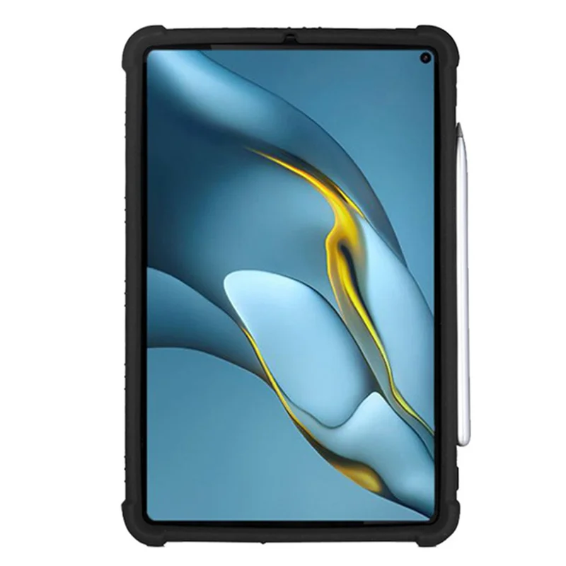 For Huawei MatePad Pro 10.8 (2021) MRR-W19 Shockproof Silicone Tablet Case PC Kickstand Protective Cover - Black