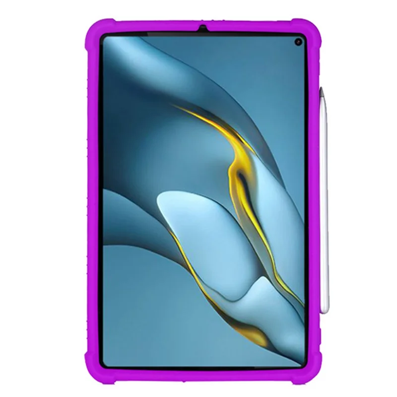 For Huawei MatePad Pro 10.8 (2021) MRR-W19 Shockproof Silicone Tablet Case PC Kickstand Protective Cover - Purple