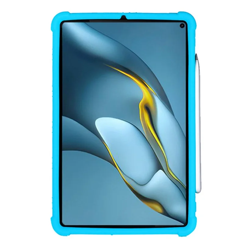 For Huawei MatePad Pro 10.8 (2021) MRR-W19 Shockproof Silicone Tablet Case PC Kickstand Protective Cover - Sky Blue