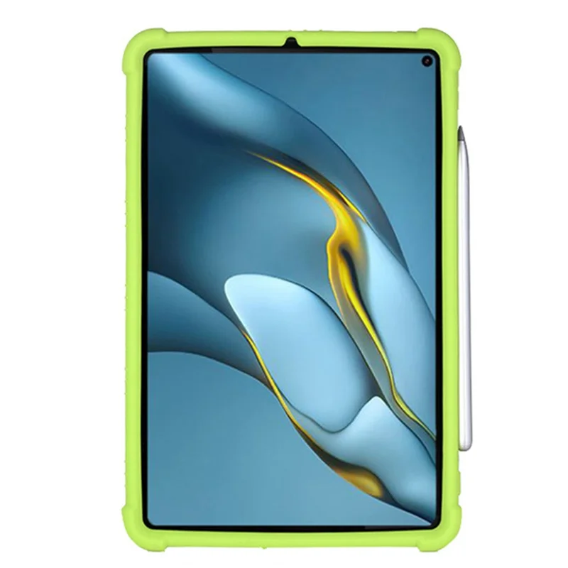 For Huawei MatePad Pro 10.8 (2021) MRR-W19 Shockproof Silicone Tablet Case PC Kickstand Protective Cover - Green