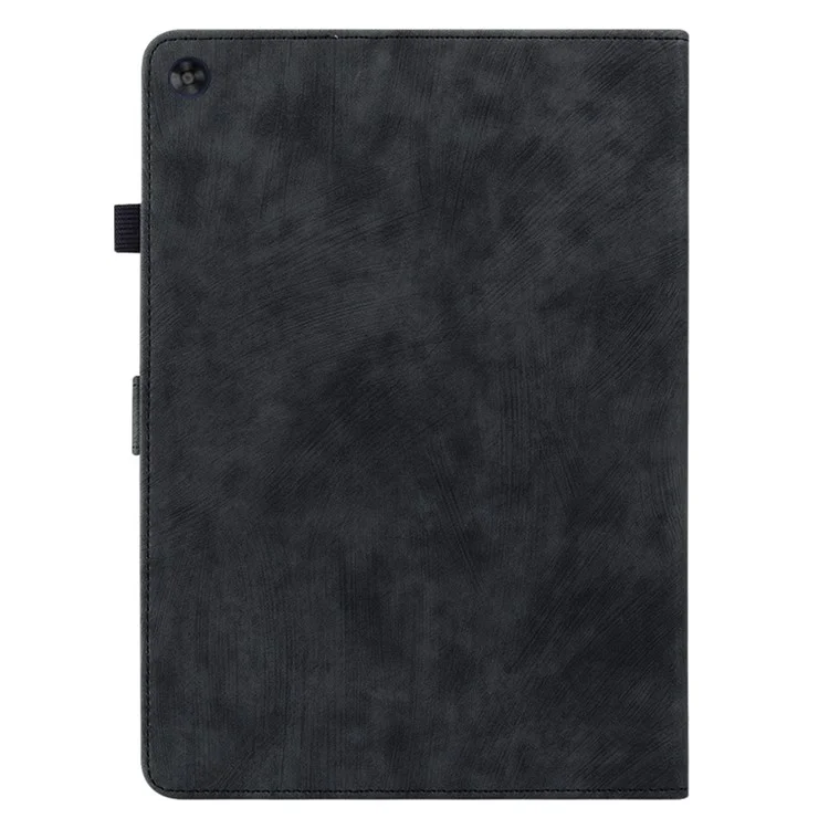 Para Huawei MatePad SE 10.4 polegadas Impresso Cute Tiger Pattern PU Leather Stand Case Card Holder Design Flip Tablet Cover - Preto