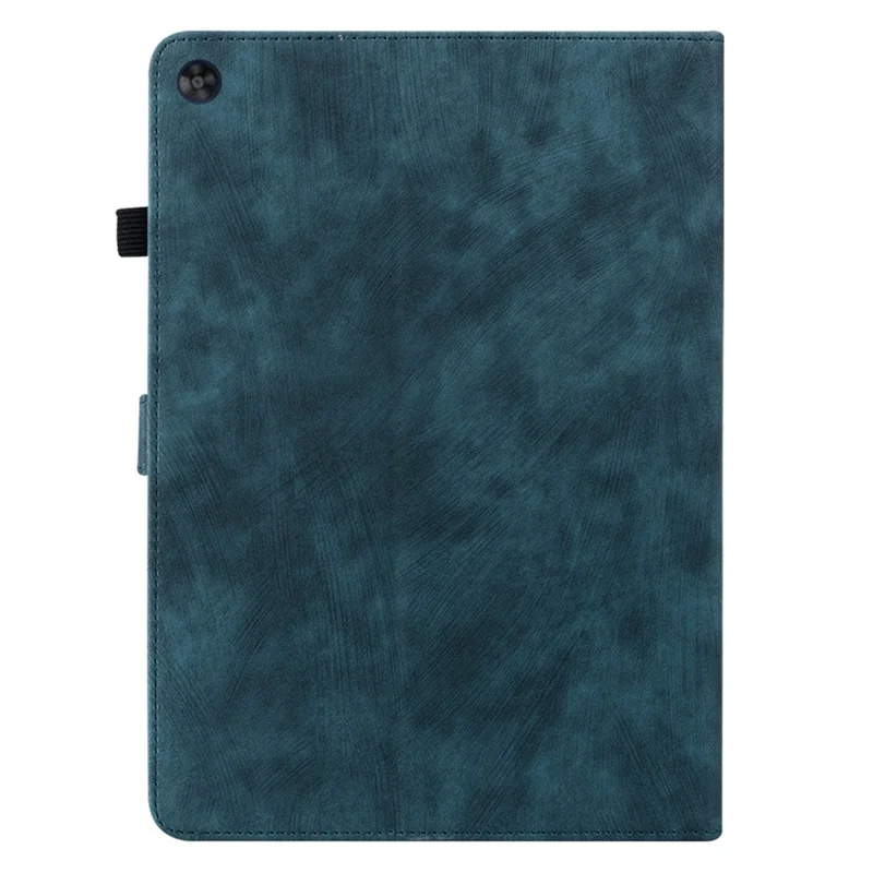 For Huawei MatePad SE 10.4 inch Imprinted Cute Tiger Pattern PU Leather Stand Case Card Holder Design Flip Tablet Cover - Dark Blue