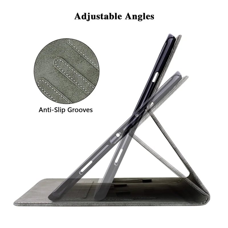 Чехол-подставка из искусственной кожи с забавным рисунком тигра для Huawei MatePad SE 10,4 дюйма, с отделением для карт, откидной, серый