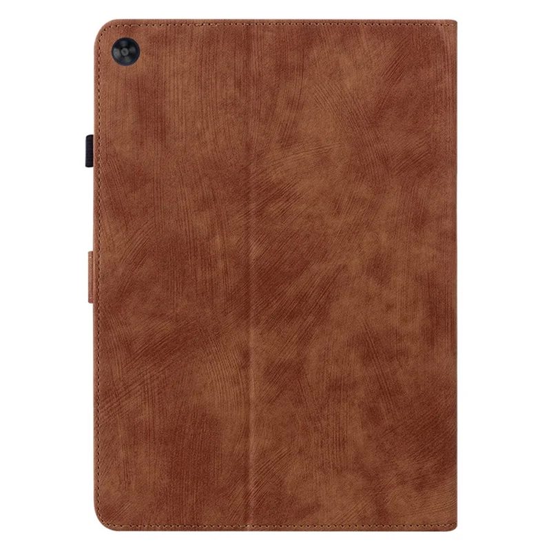 For Huawei MatePad SE 10.4 inch Imprinted Cute Tiger Pattern PU Leather Stand Case Card Holder Design Flip Tablet Cover - Brown