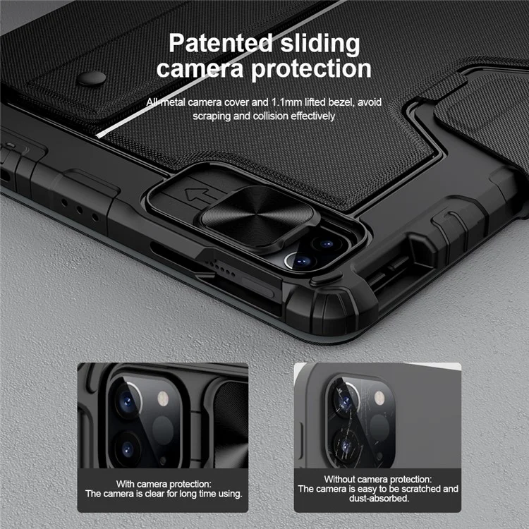 NILLKIN Bumper Combo Tastiera Bluetooth Custodia in Pelle per iPad Air 11 (2024) / Air (2022) / (2020) / Pro 11 (2020) / (2021) / (2022)