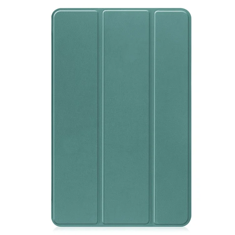 For Huawei MatePad SE 10.4-inch Tri-fold Stand PU Leather Case Auto Wake / Sleep Tablet Protective Cover - Blackish Green