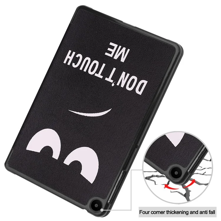 Pour Huawei MatePad SE 10.4 pouces Étui de protection Trifold Stand Auto Sleep / Wake Tablet Impression de motif Impression PU Cuir Folio Anti-rayures Étui pour tablette - Ne me touchez pas