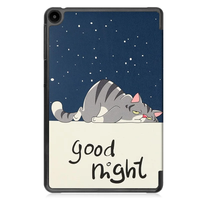 Per Huawei MatePad SE 10.4 pollici Trifold Stand Auto Sleep / Wake Tablet Cover Pattern Printing PU Leather Folio Anti-scratch Tablet Case - Gatto
