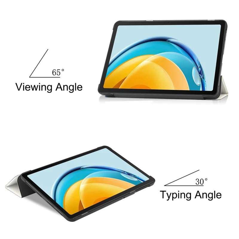 Per Huawei MatePad SE 10.4 pollici Trifold Stand Auto Sleep / Wake Tablet Cover Pattern Printing PU Leather Folio Anti-scratch Tablet Case - Gatto