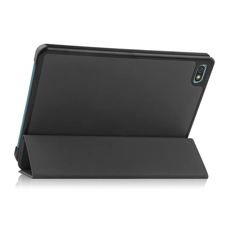 For Blackview Oscal Pad 10 Tri-fold PU Leather Tablet Case Stand Auto Wake / Sleep Anti-scratch Tablet Cover - Black