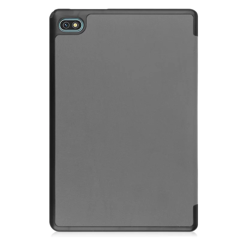 For Blackview Oscal Pad 10 Tri-fold PU Leather Tablet Case Stand Auto Wake / Sleep Anti-scratch Tablet Cover - Grey