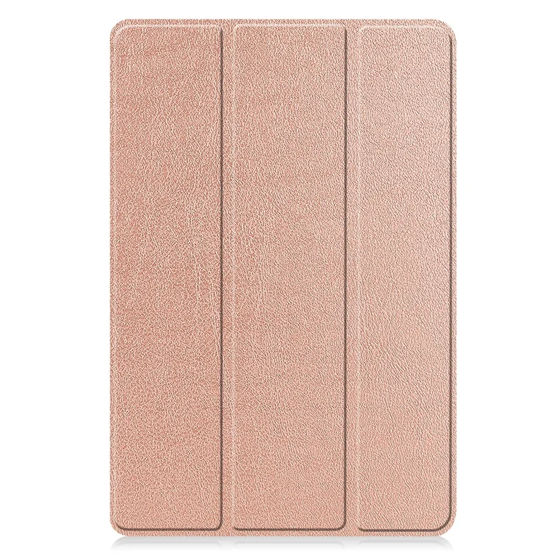 For Blackview Oscal Pad 10 Tri-fold PU Leather Tablet Case Stand Auto Wake / Sleep Anti-scratch Tablet Cover - Rose Gold