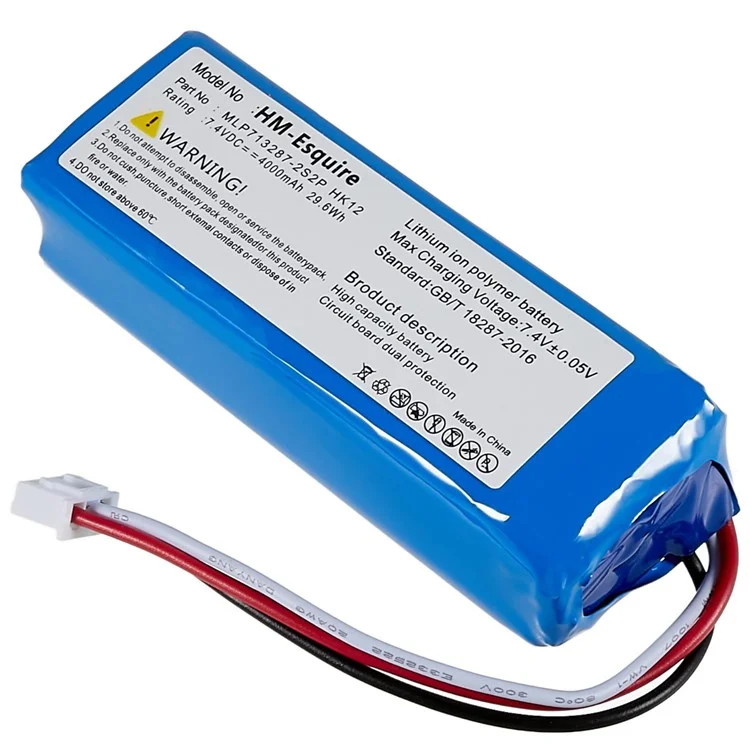 Para la batería de repuesto de Harman Kardon Esquire de 7,4 V 4000 mAh de polímero de ión de litio (Codificar: MLP713287-2S2P HK12) (sin logotipo)